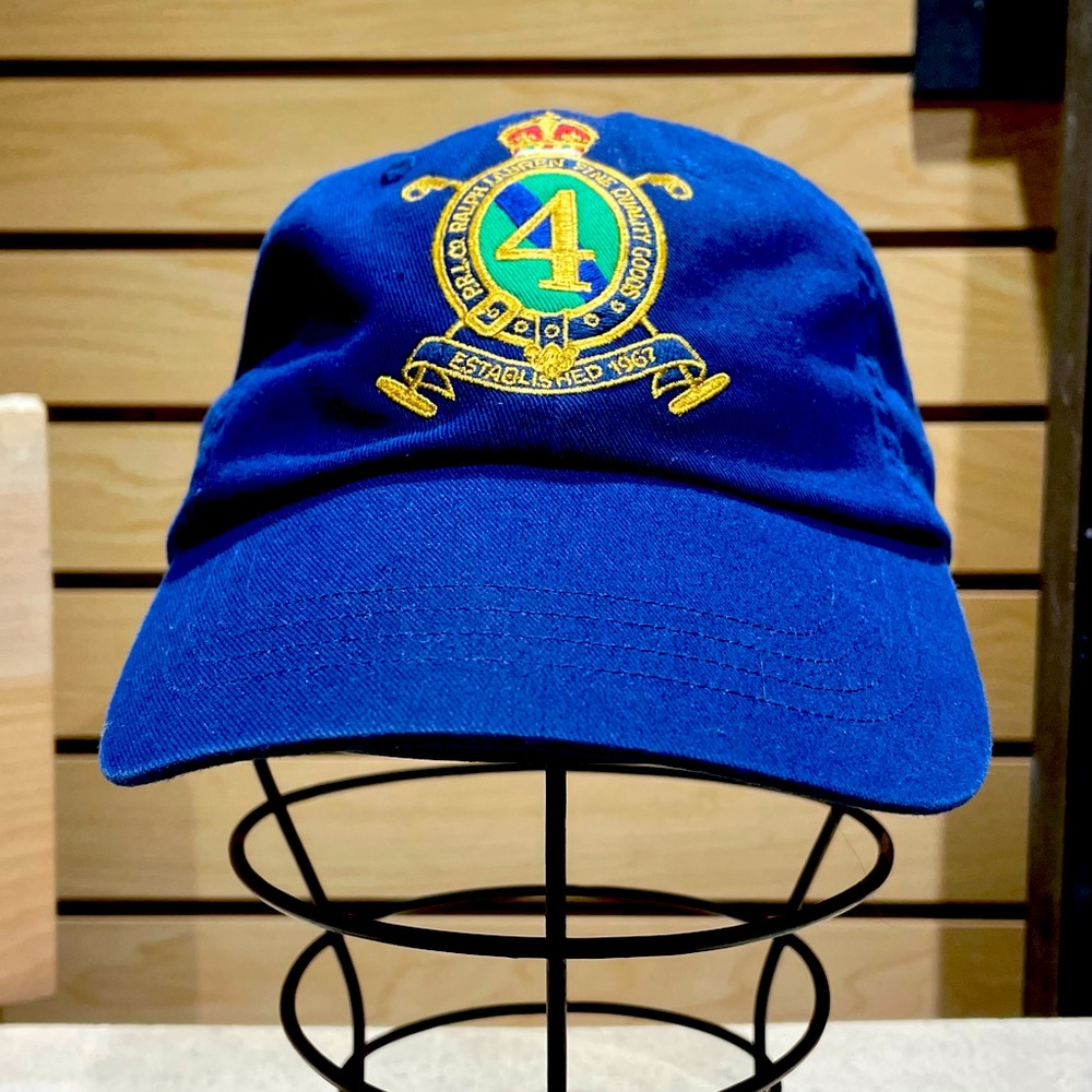 Polo Ralph Lauren Cotton Twill Sports Cap with Leather Buckle. (Holiday Navy)